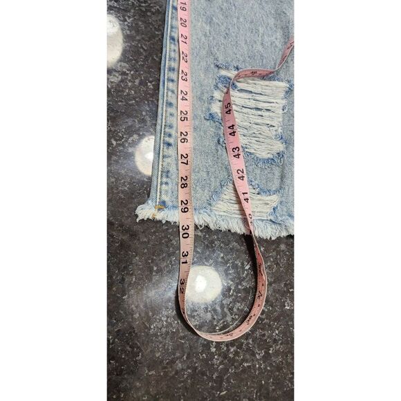 NEW Flamingo Distressed Low Rise Straight Leg Jeans - Picture 3 of 7